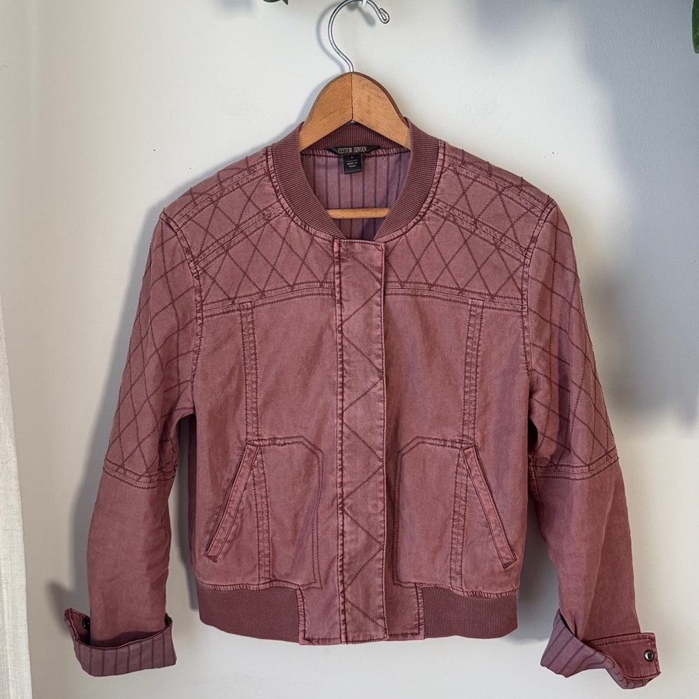 Evereve Quilted Mauve Jacket